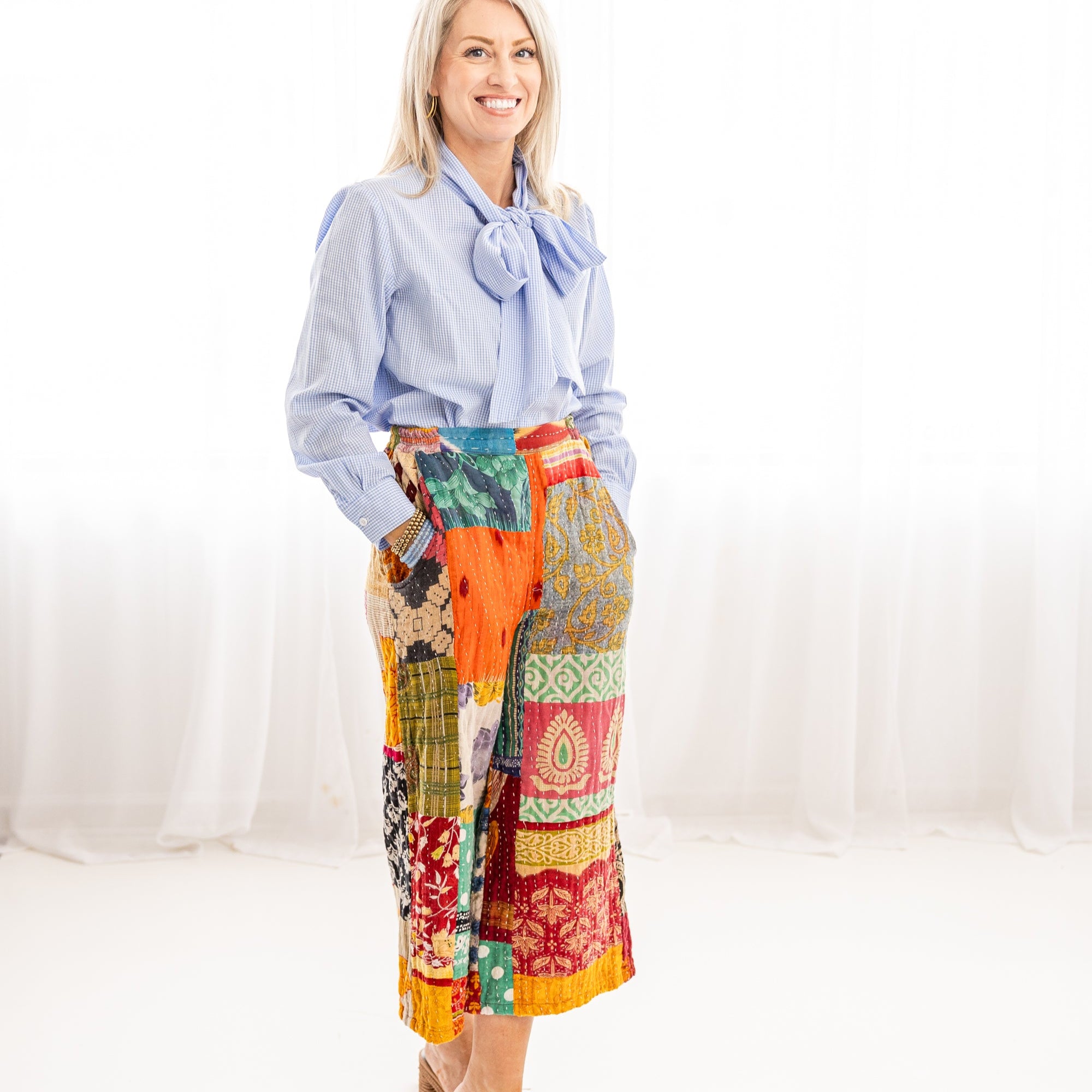 パンツ WONDER FULL LIFE KANTHA WRAP PANTS パンツ WONDER FULL LIFE KANTHA WRAP PANTS Shop Kantha Style