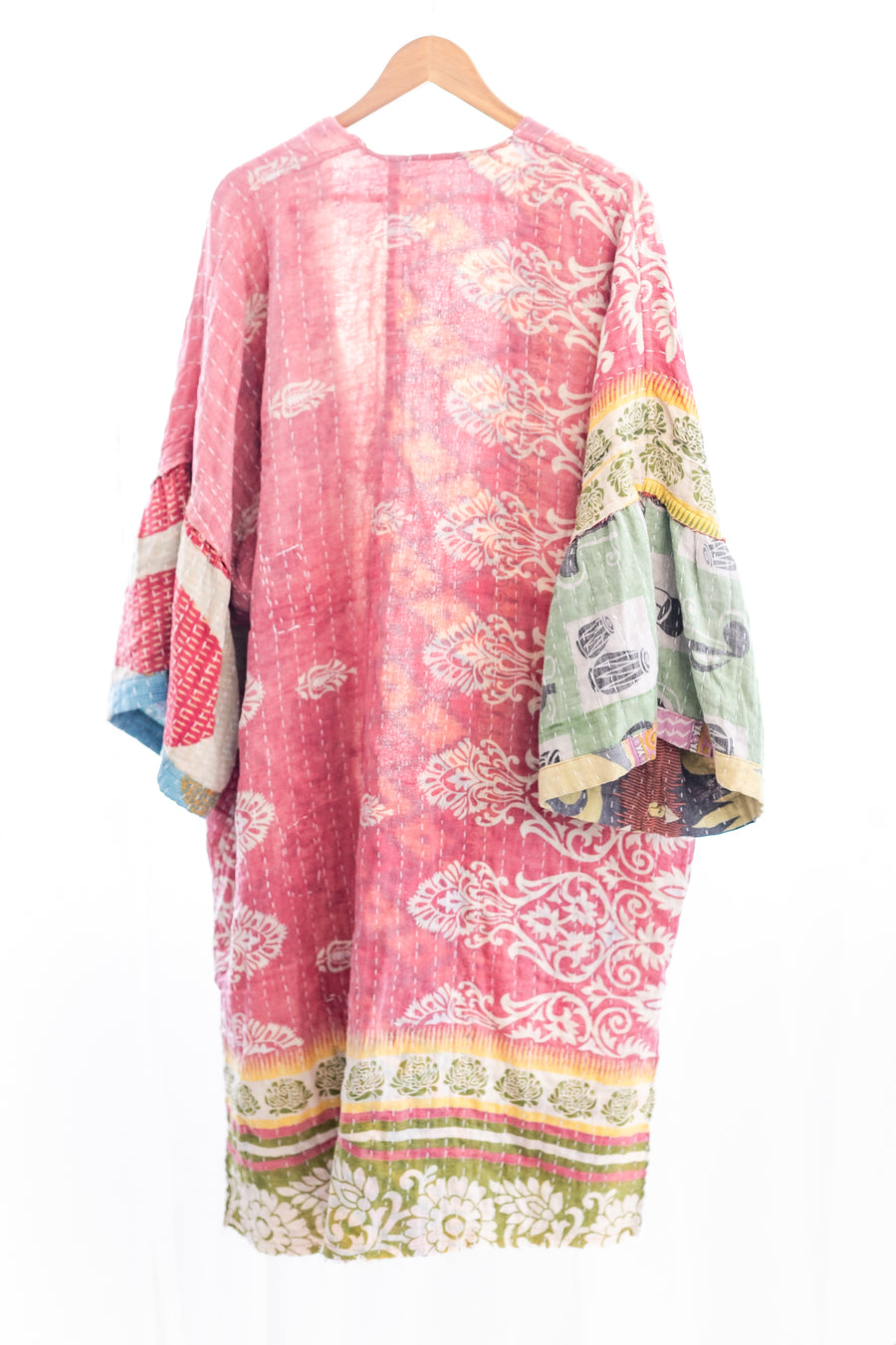 Reversible Kantha Stitch Kaftan Midi