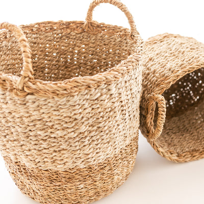 Ombre Hogla and Jute Basket Large