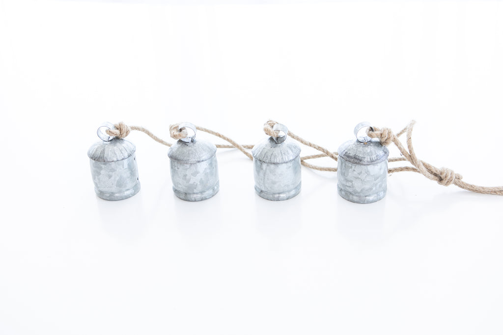 Four Galvanized Bell Tula