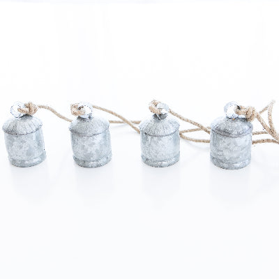 Four Galvanized Bell Tula