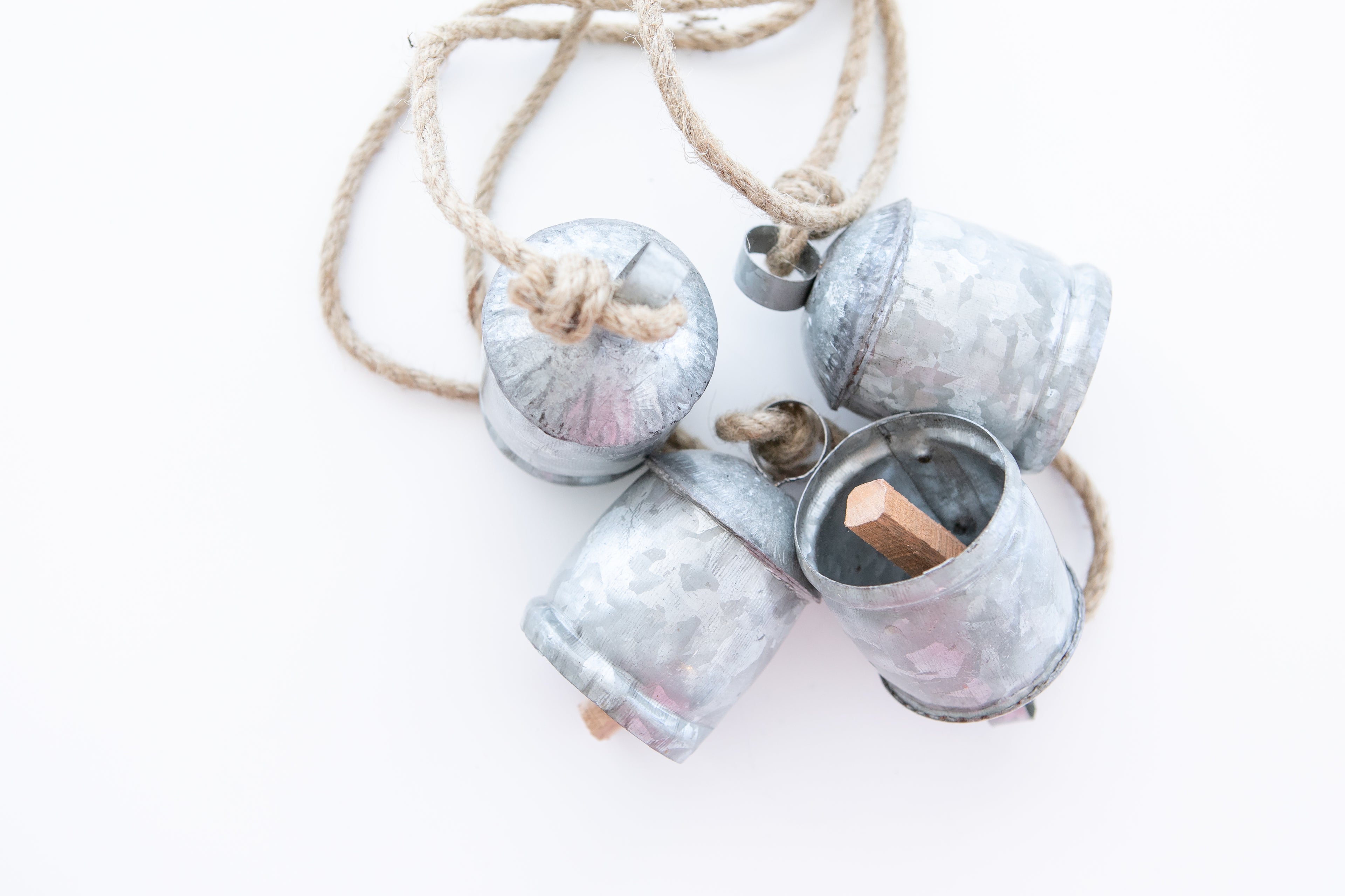 Four Galvanized Bell Tula