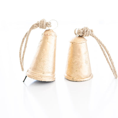 Brass Cone Christmas Bell Double Rim