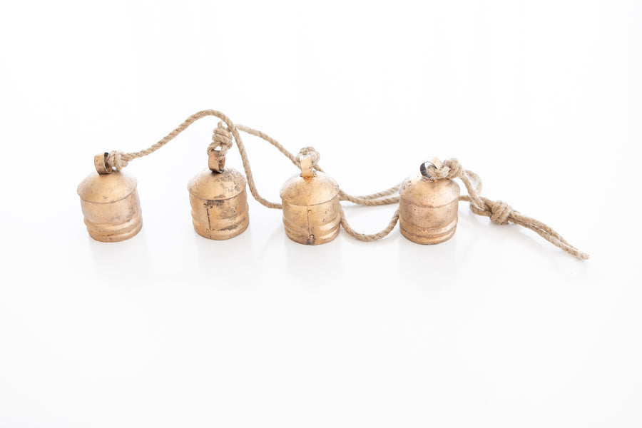 Four Rustic Iron Hanging Tula Bells