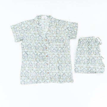 Trellis Swirls Pajama Set- Shorts