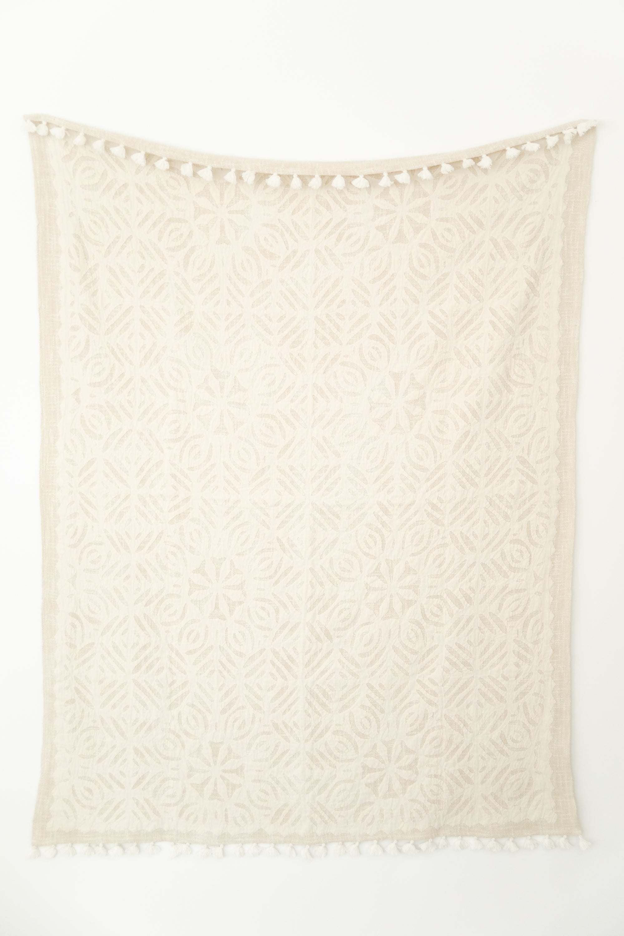 Cream Cutwork Throw – Rahab's Rope