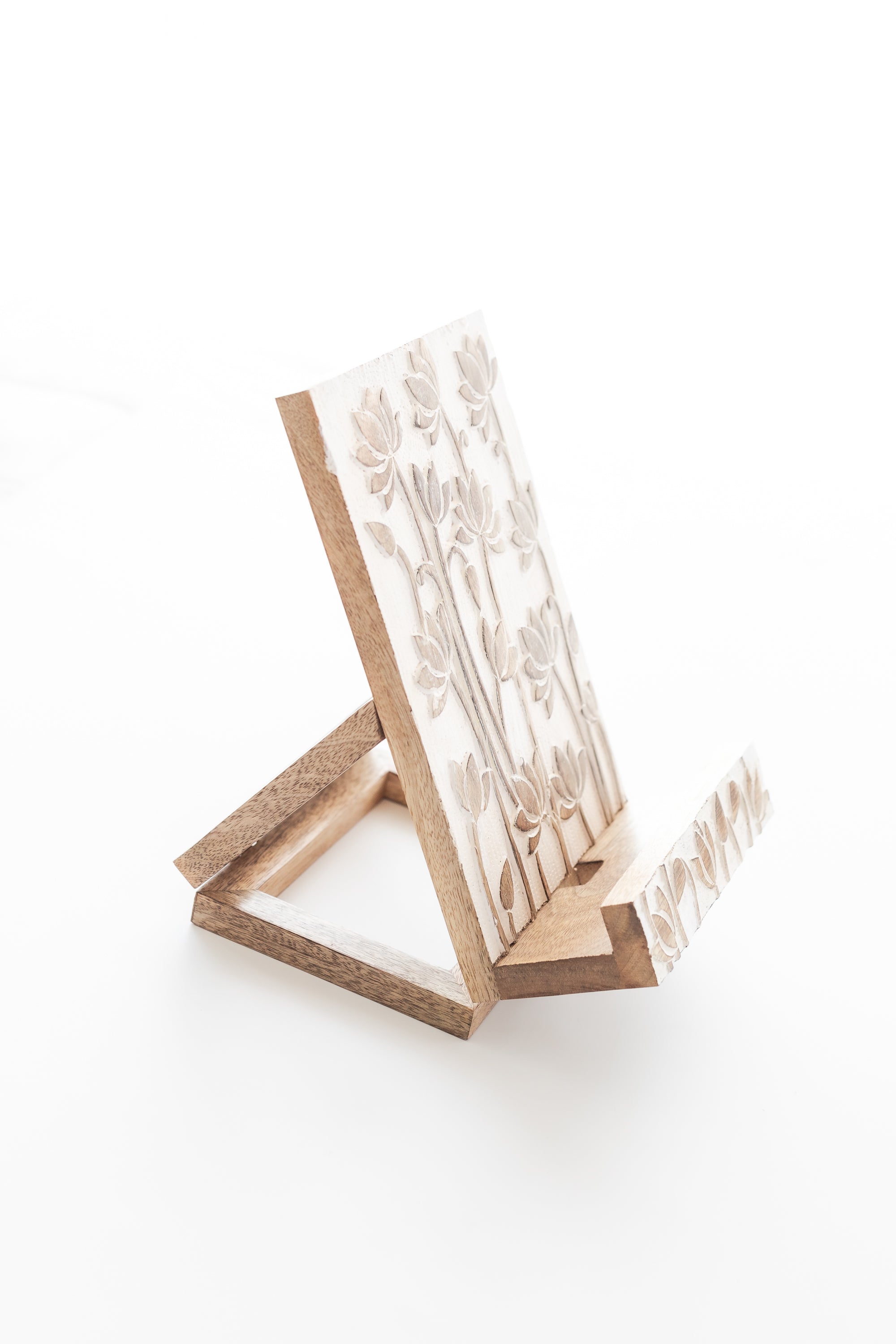 Whitewash Lotus Tablet/Cookbook Holder
