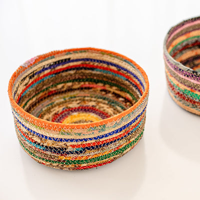 Swirling Sari Basket