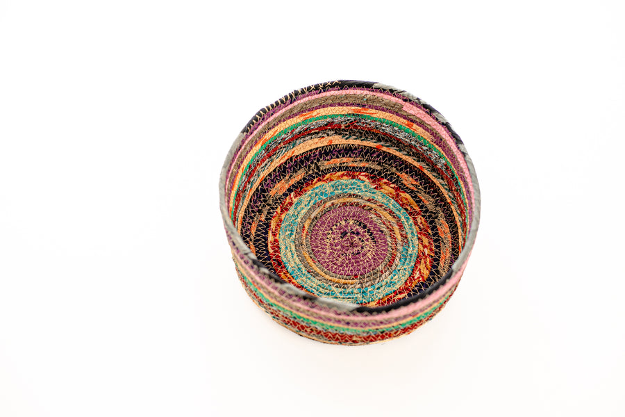 Swirling Sari Basket