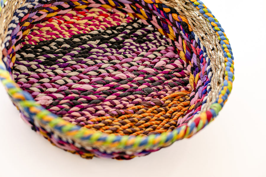 Sari & Jute Wrapped Wire Bowl