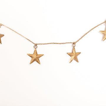 Gold Brass Star Garland