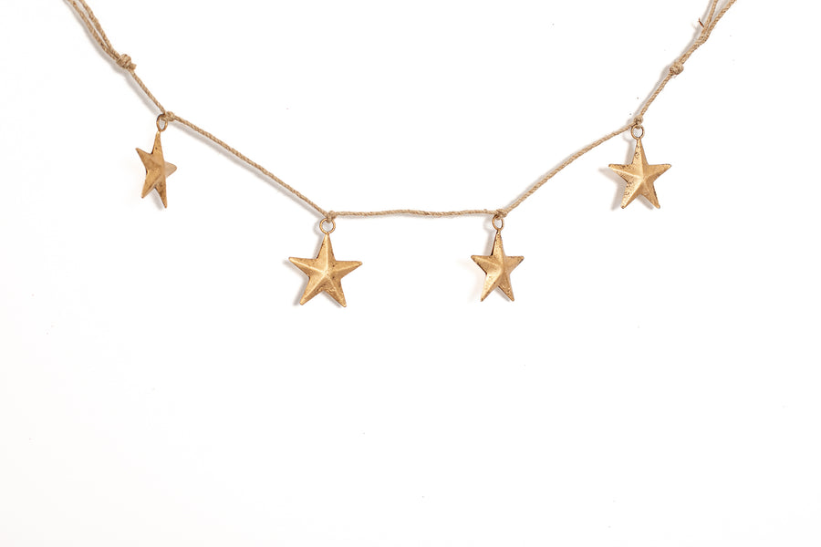 Gold Brass Star Garland