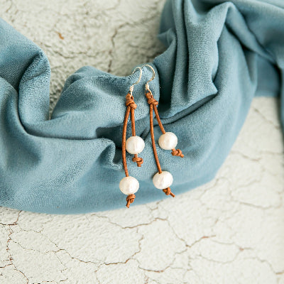 Bangalore Joy Earrings-Natural Brown