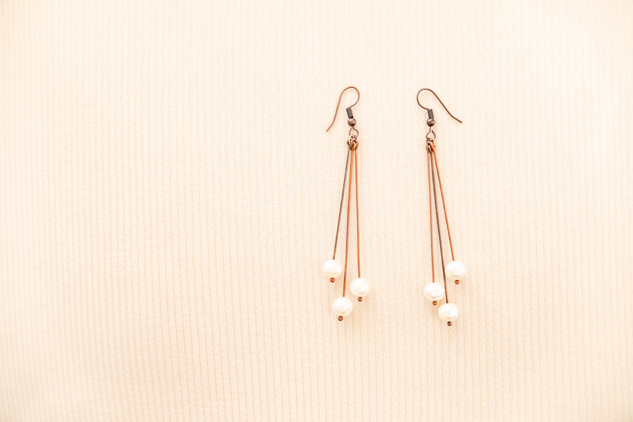 Shooting Star Pearl Earrings