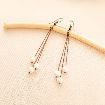 Shooting Star Pearl Earrings