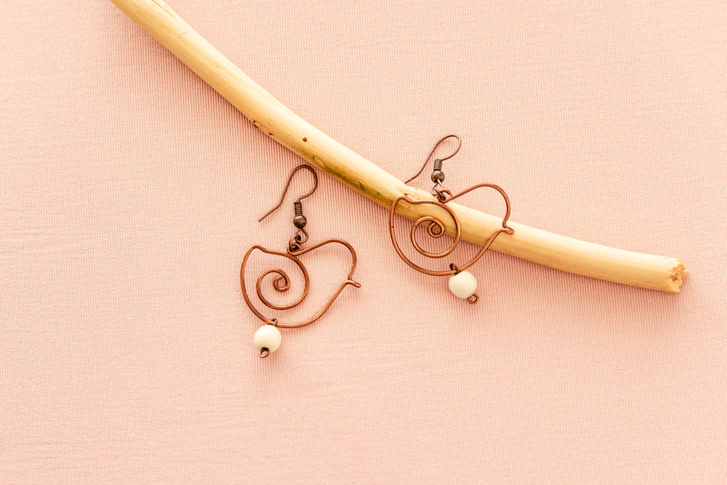 Fly Away Earrings -Pearl
