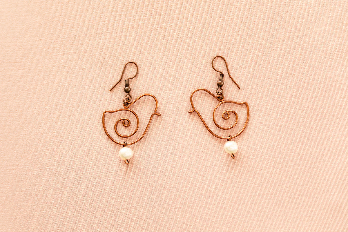 Fly Away Earrings -Pearl