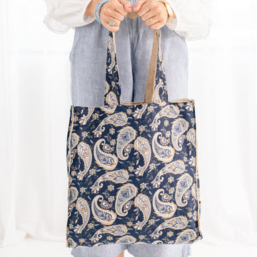 Everyday Tote-Coastal Paisley