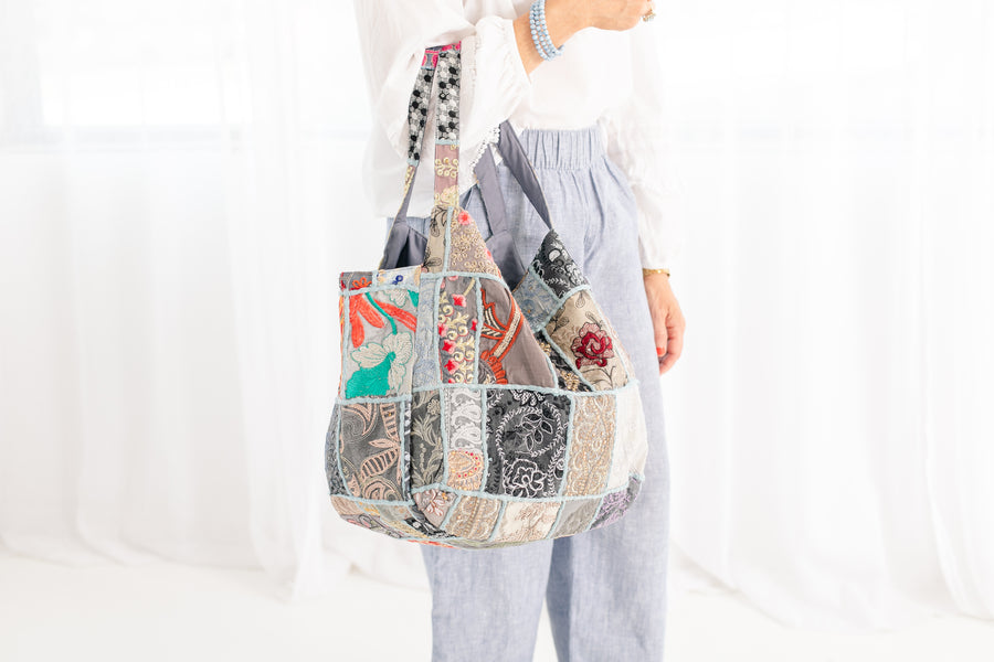 Sky Patchwork Tote