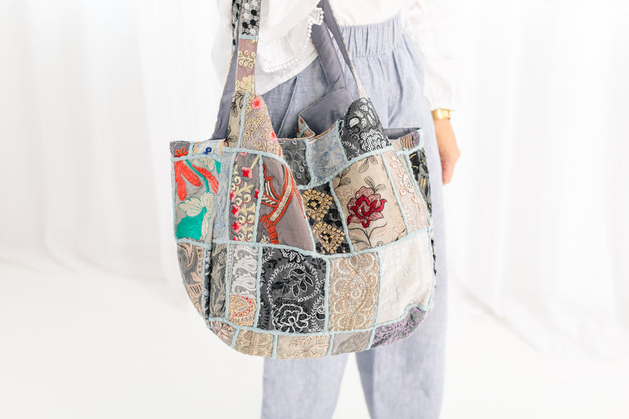 Sky Patchwork Tote