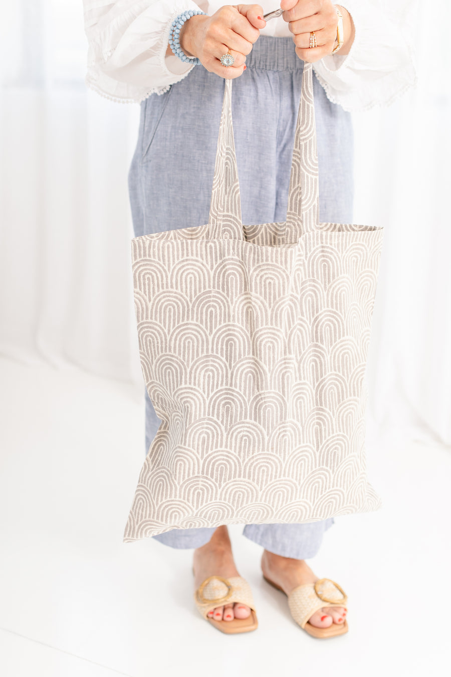 Cotton Block Print Market Tote