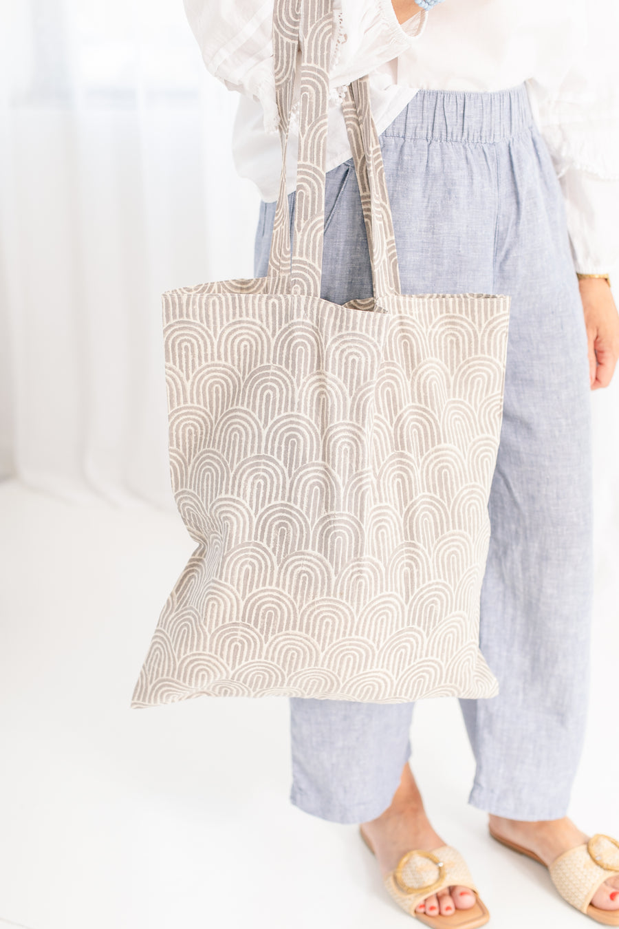 Cotton Block Print Market Tote