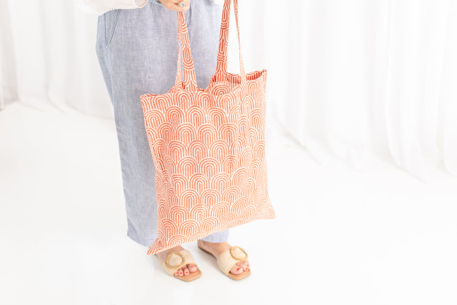 Cotton Block Print Market Tote