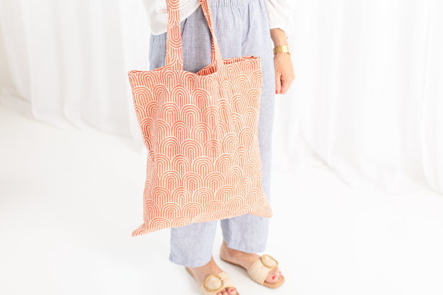 Cotton Block Print Market Tote