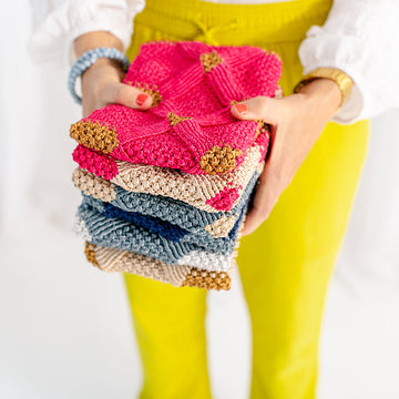 Handmade Macramé Clutch- Pink and Caramel