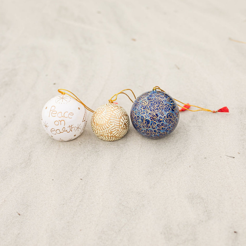 Blue and Gold Christmas Ornament