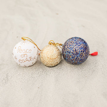 Blue and Gold Christmas Ornament