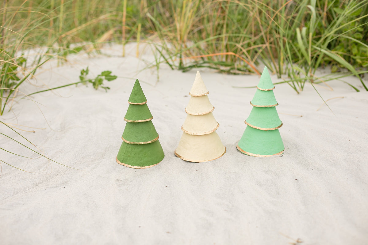Paper Mache Christmas Tree-Mint