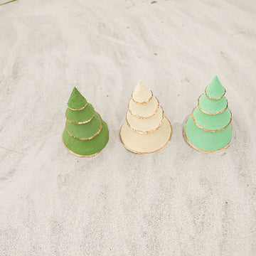 Paper Mache Christmas Tree-Olive