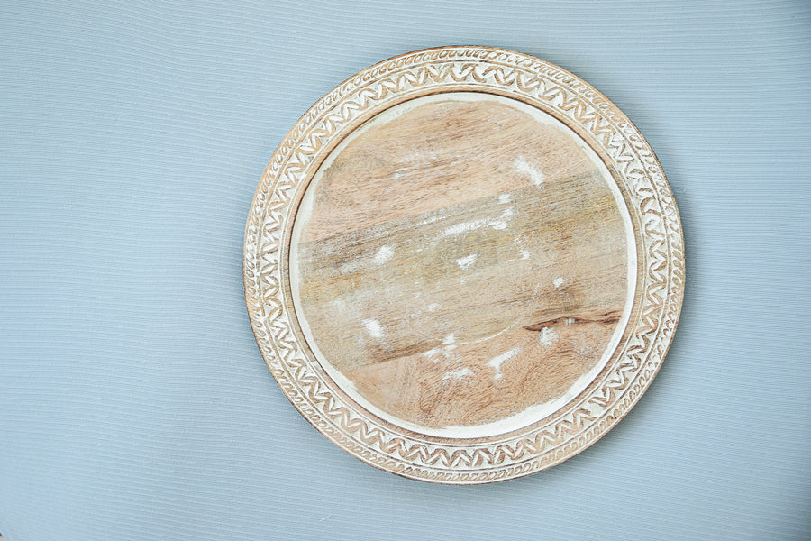 Mango Wood Round Tray