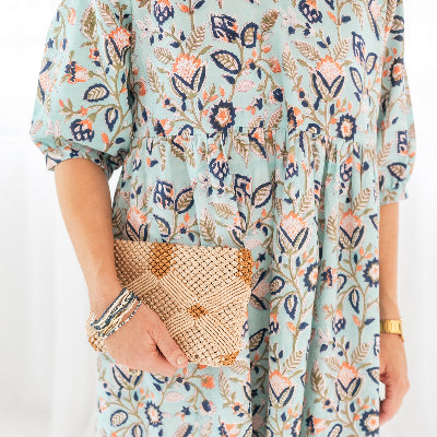 The Aqua Somerset Block Print Dress