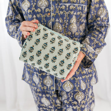 Mint Velvet Block Print Cosmetic Pouch