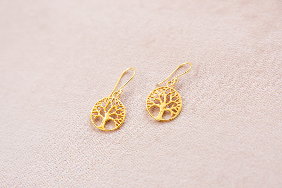 Golden Tree of Life Earrings