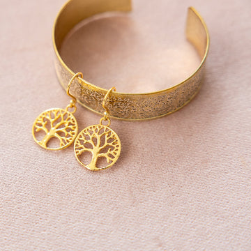 Golden Tree of Life Earrings