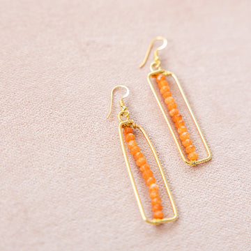 Sunshine Citrus Rectangle Earrings