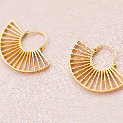 Radiant Sunflare Hoops