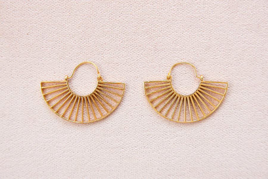 Radiant Sunflare Hoops