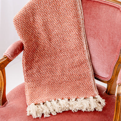 Woven Coral Throw