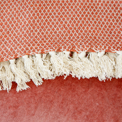 Woven Coral Throw