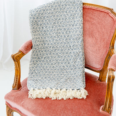 Sky Recycled Yarn Throw