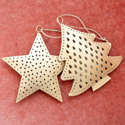 Golden Gleam Star Ornament