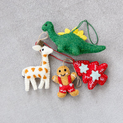 Felt Holiday Giraffe Ornament