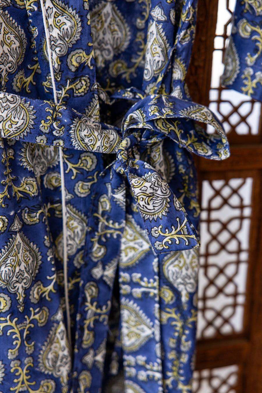 Midnight Oasis Block Print Robe