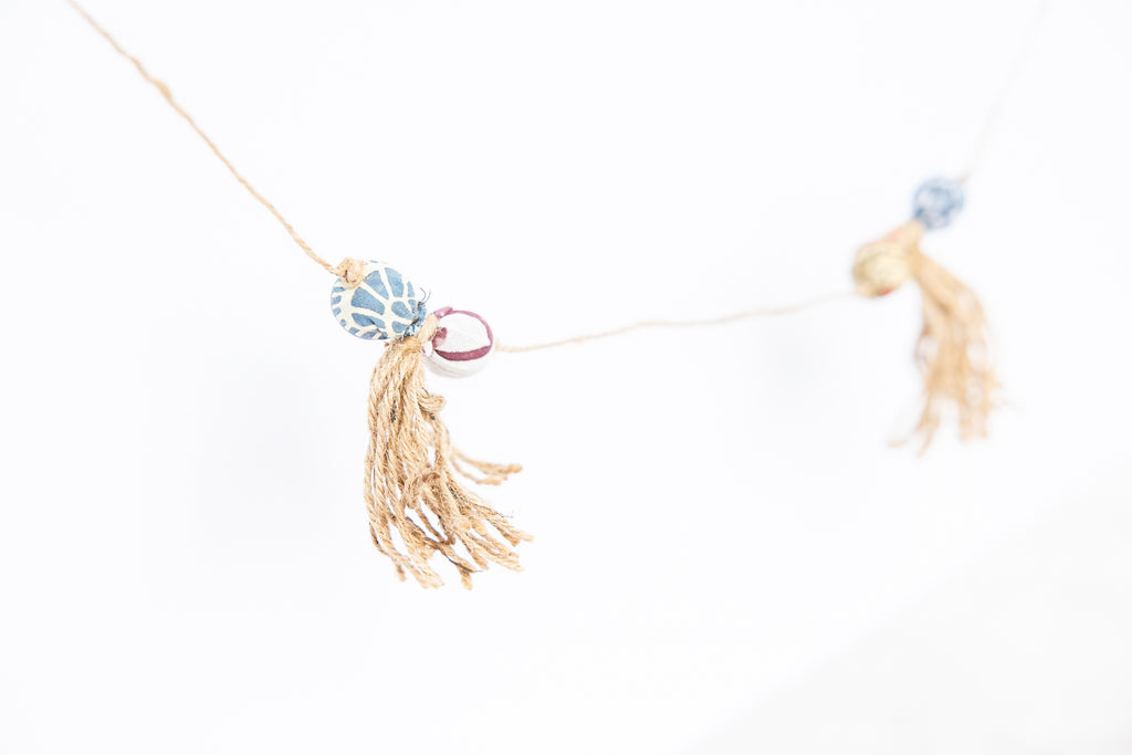Jute Garland with Recycled Sari