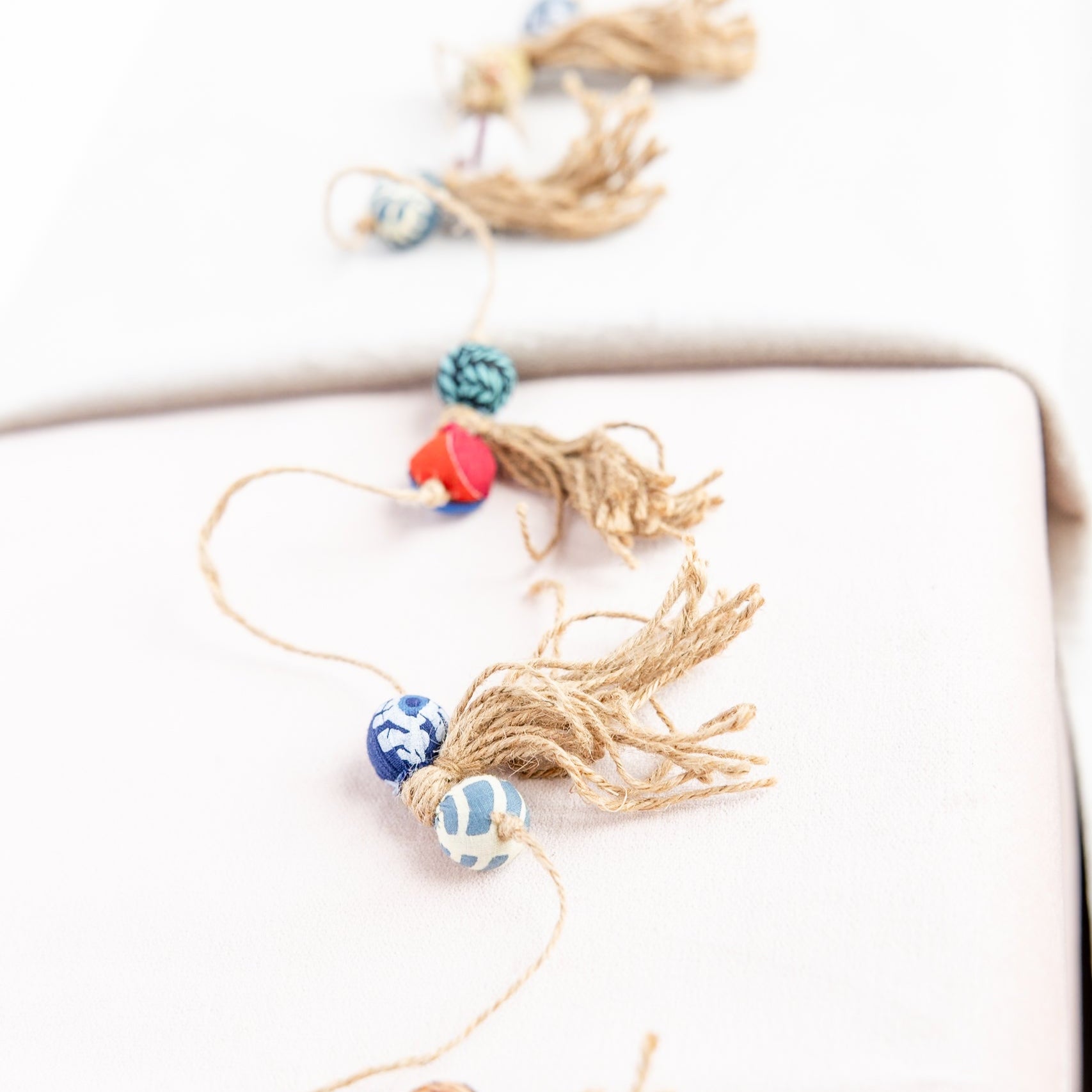 Jute Garland with Recycled Sari
