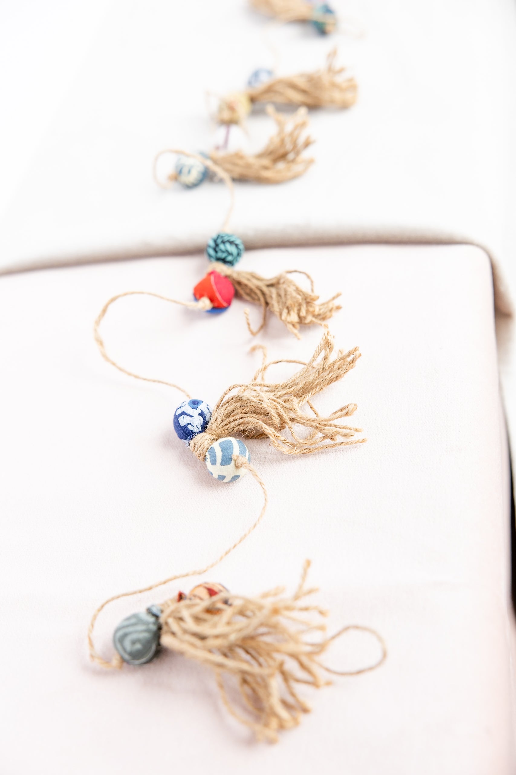 Jute Garland with Recycled Sari